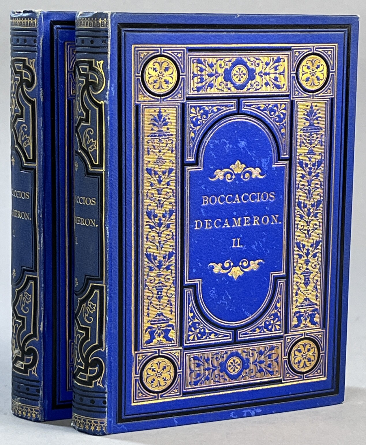 Decameron. Öfversatt från italienskan af C. Eichhorn. Tredje ånyo genomsedda upplagan. Förra delen - Senare delen. [Utg. av] Ph. Maas.