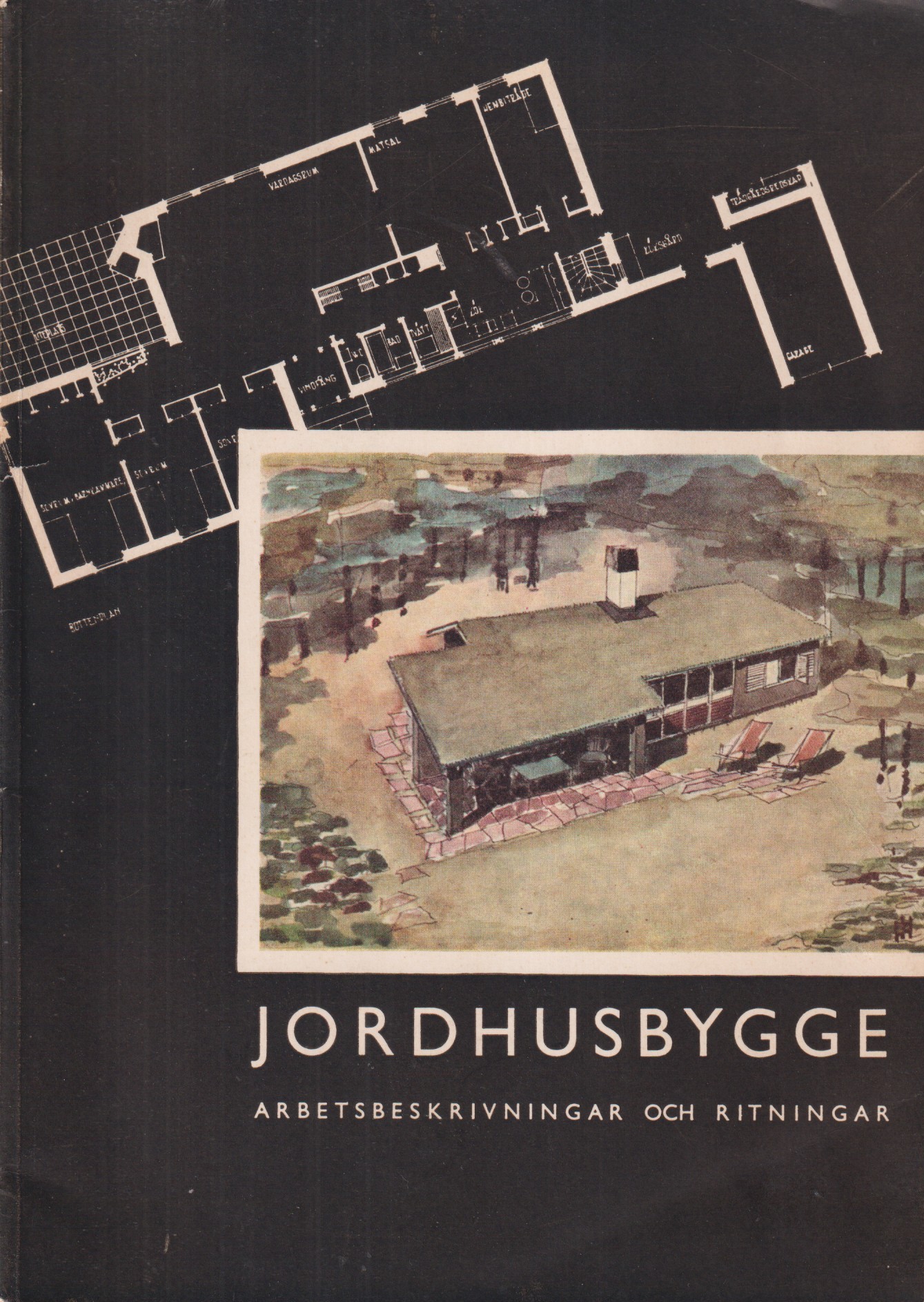 Jordhusbygge. Arbetsbeskrivningar och ritningar. Materialet samlat och bearbetat av Carl-Olov Lindberg och K. G. Molin. Ritningarna till de moderna husen utförda av Folke Hederus. [Utg. av] Förlagetsaktiebolaget Hem i Sverige.
