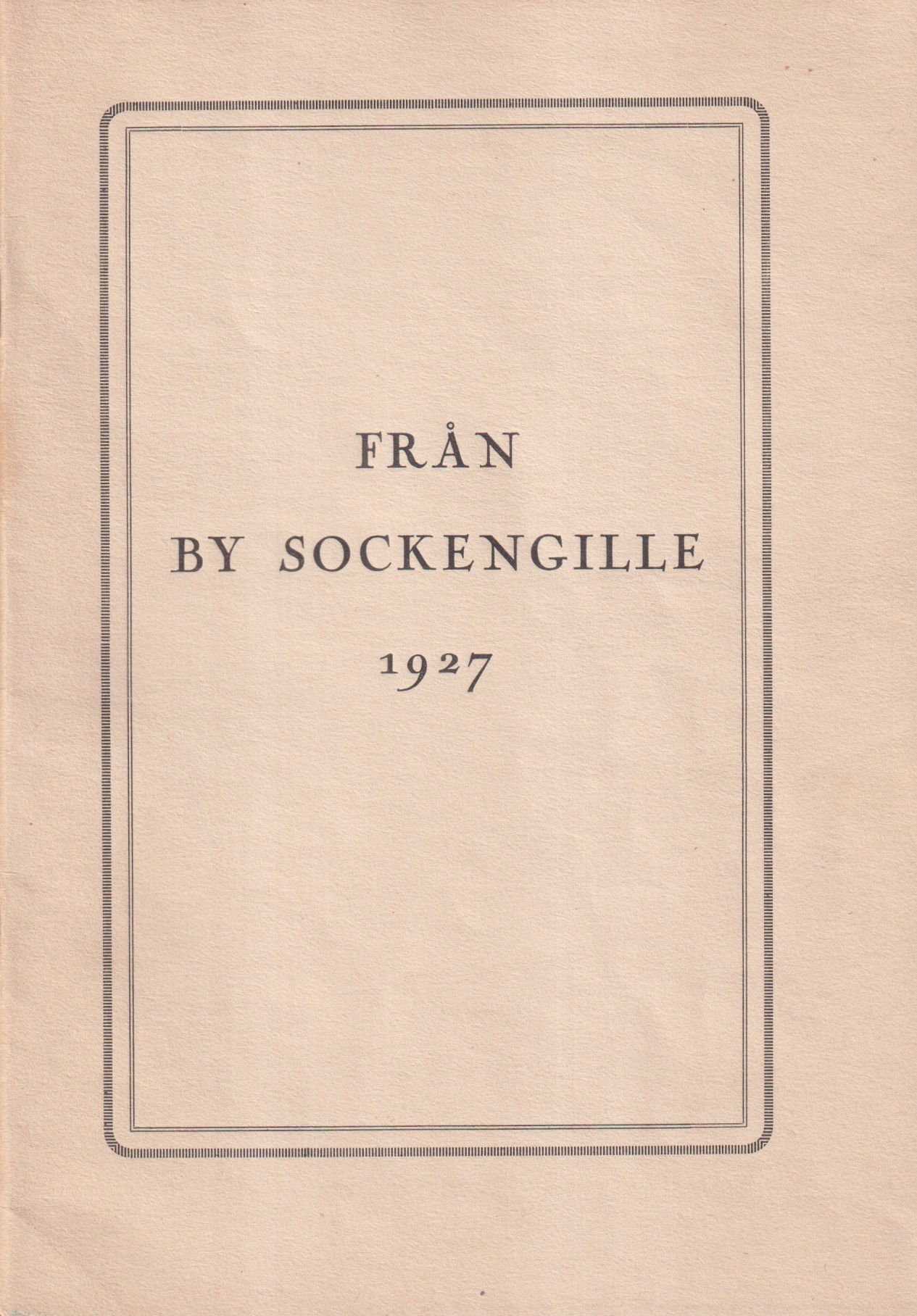 Från By sockengille 1927.
