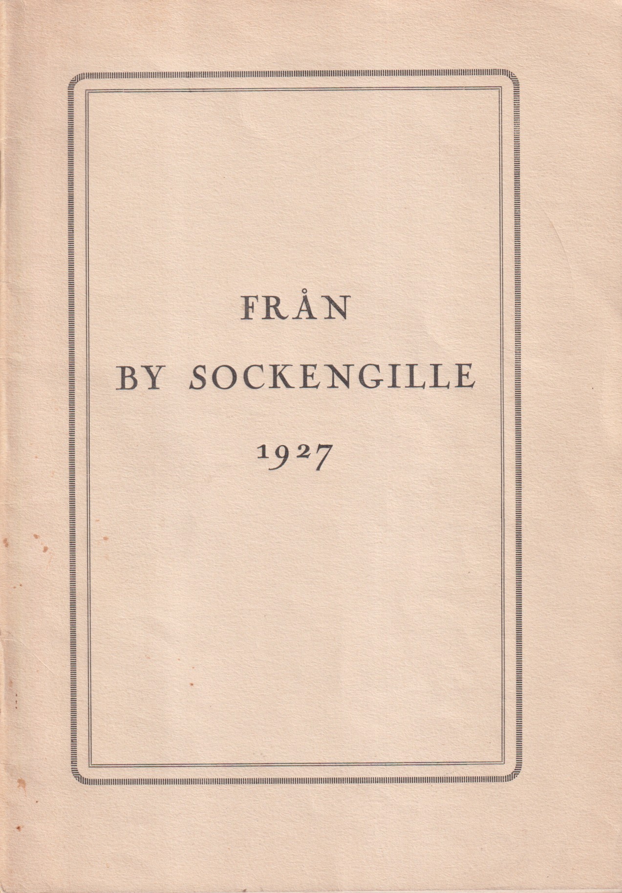 Från By sockengille 1927.