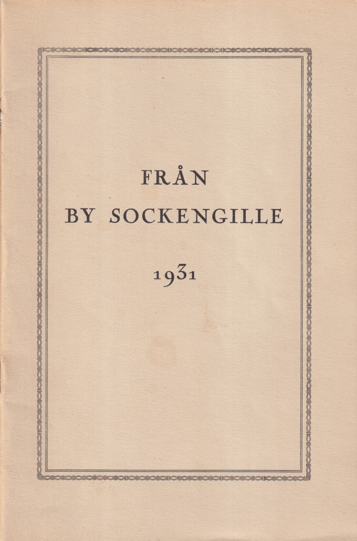 Från By sockengille 1931.