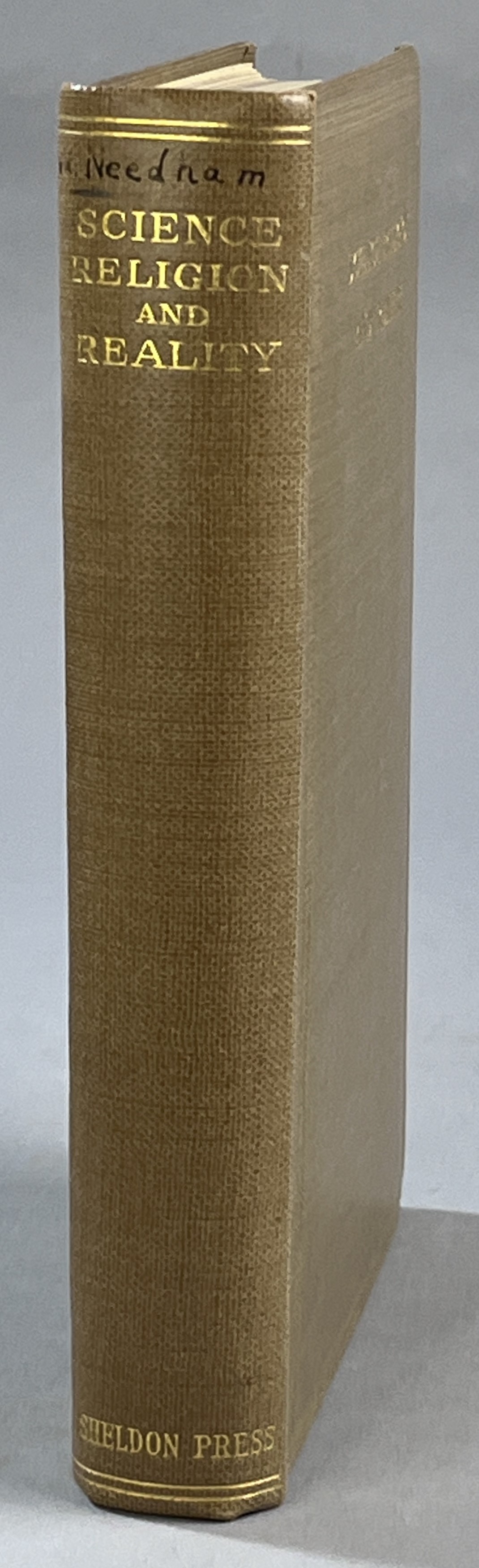 Science, Religion and Reality. ... Edited by Joseph Needham.