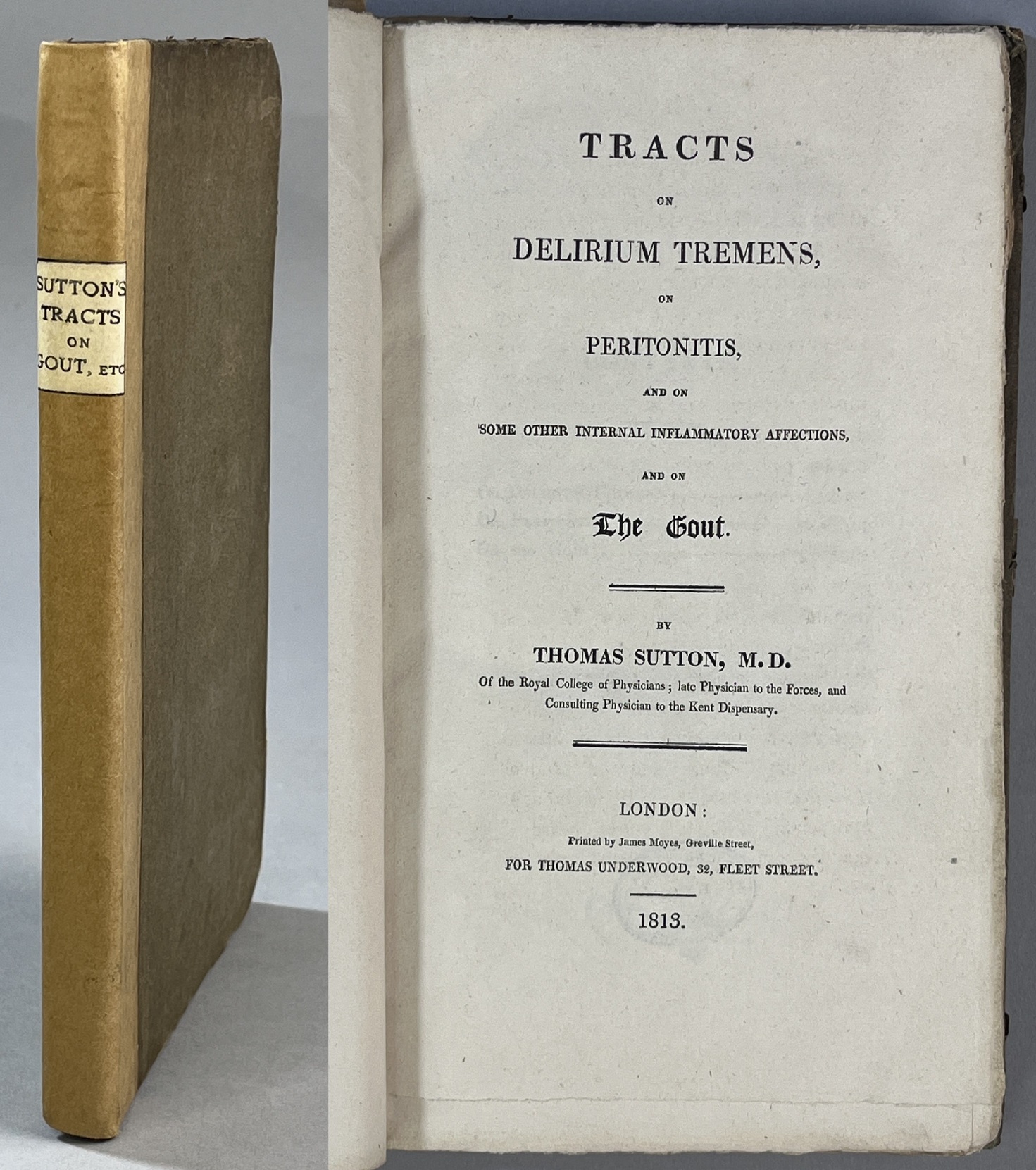 Tracts on delirium tremens, on peritonitis, and on some other inflammatory affections, and on the gout. By Thomas Sutton ...