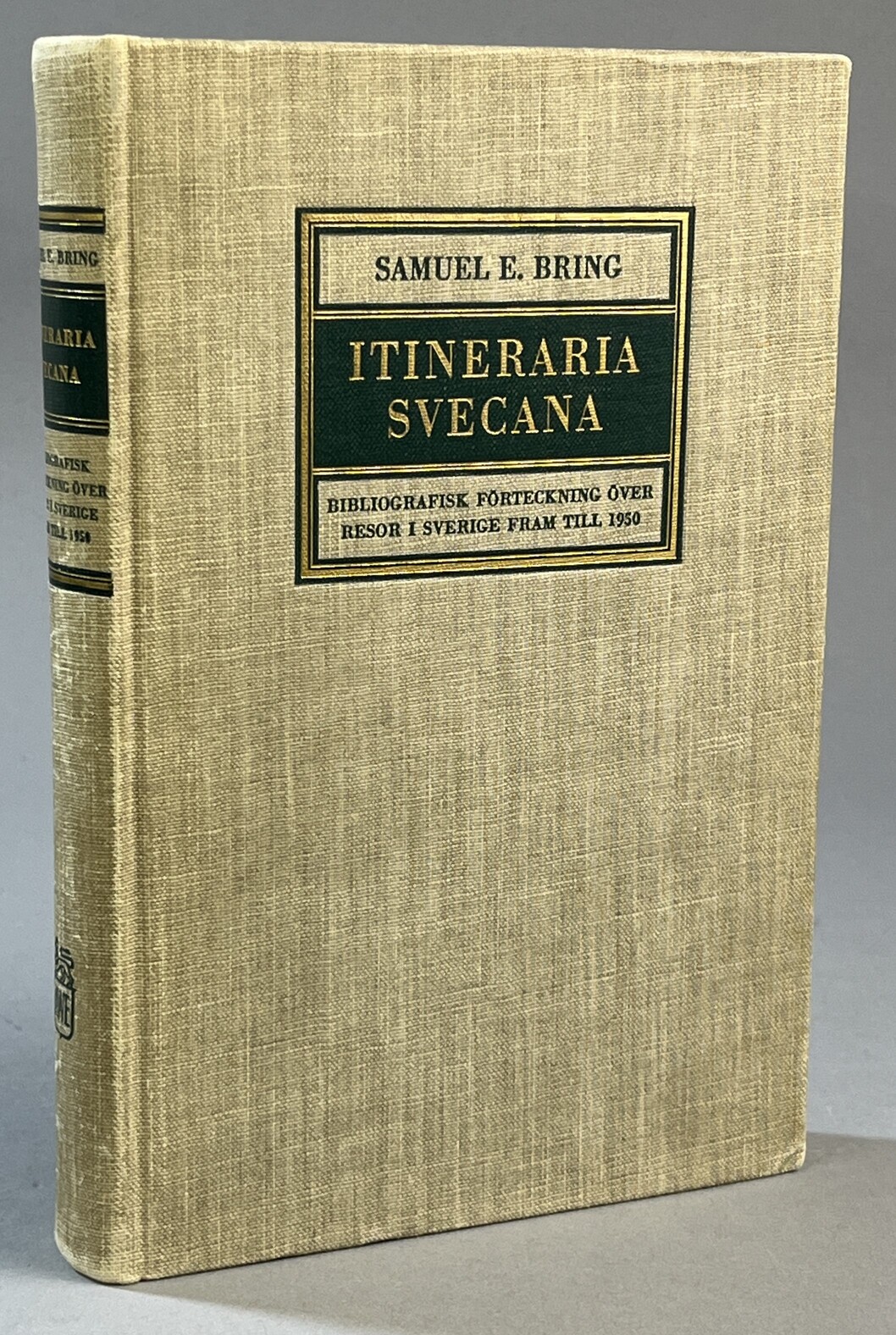 Itineraria Svecana. Bibliografisk förteckning över resor i Sverige fram till 1950.