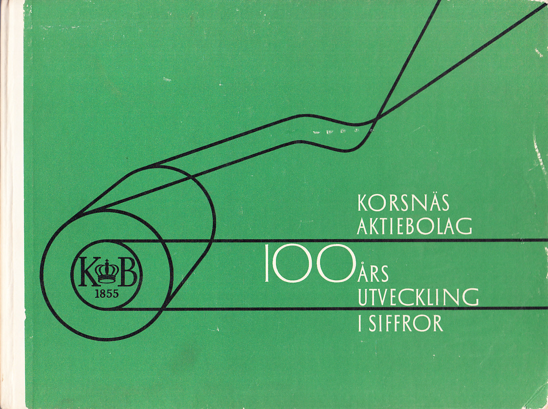 Korsnäs Aktiebolag. 100 års utveckling i siffror. En statistisk översikt utarbetad på grundval av uppgifter sammanställda av intendenten i företaget Tage Boman.