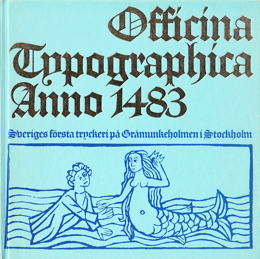 Officina Typographica anno 1483. En jubileumsintervju med Sveriges förste boktryckare. Lärpojke i Johann Snells tryckeri på Gråmunkeholmen. Pappersresan till hansestaden Lübeck. En jubileumsutgåva från Bohusläningens Boktryckeri AB Uddevalla.