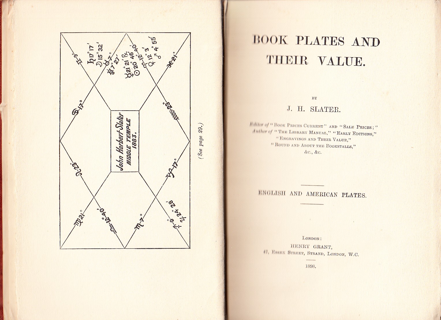 Book Plates And Their Value. English and American plates.