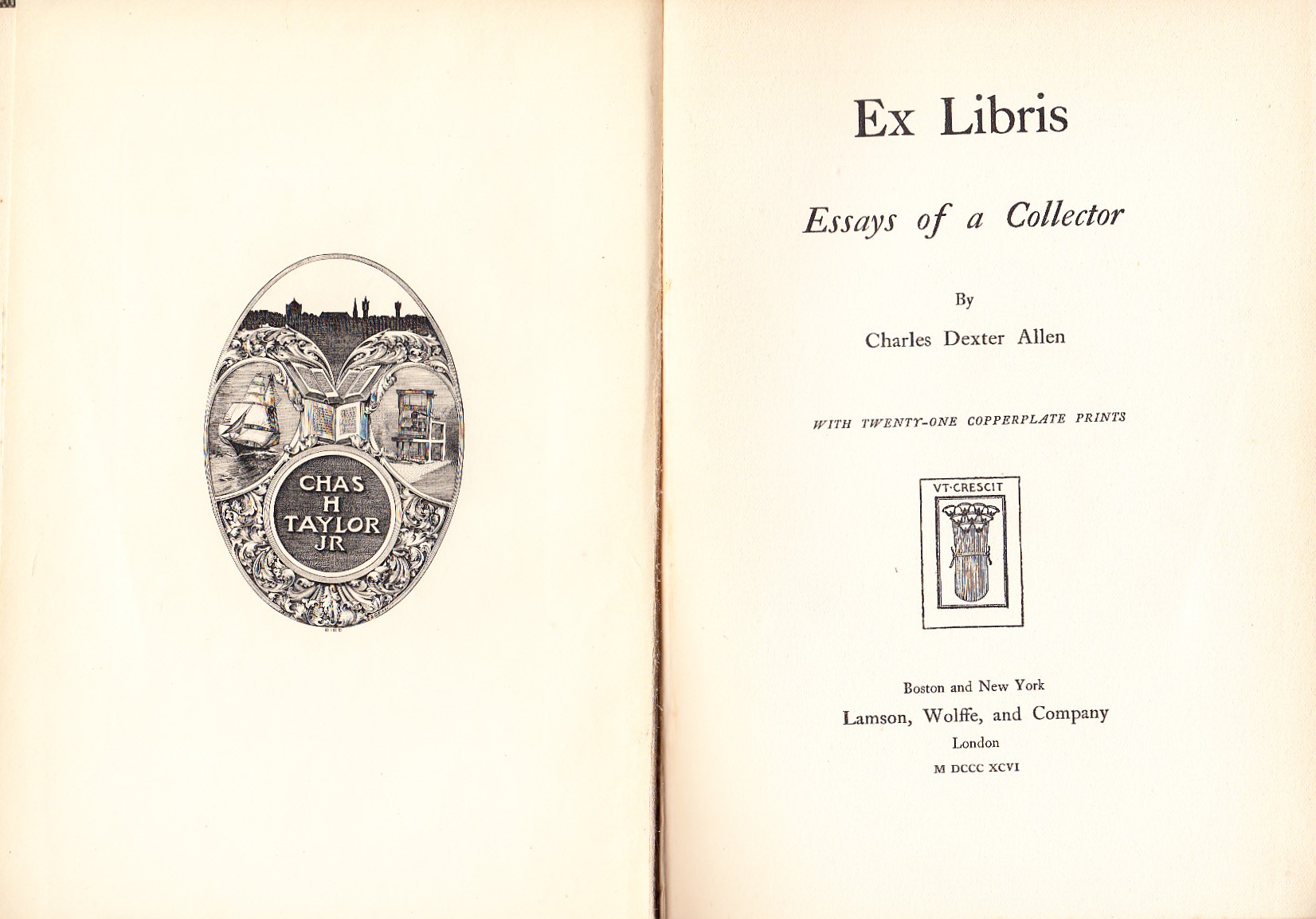 Ex Libris. Essays of a Collector. With twenty-one copperplate prints.