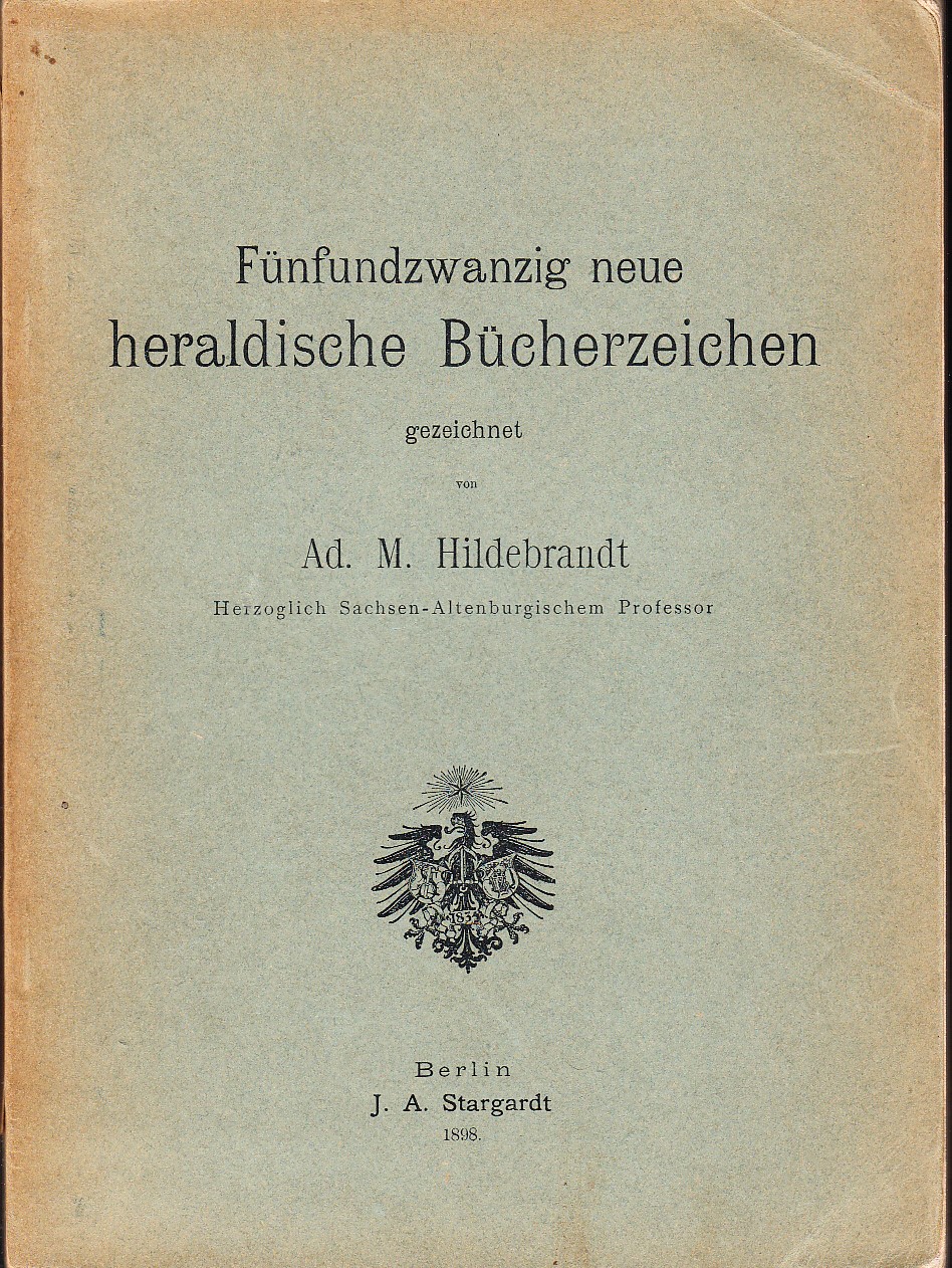 Fünfundzwanzig neue heraldische Bücherzeichen gezeichnet.
