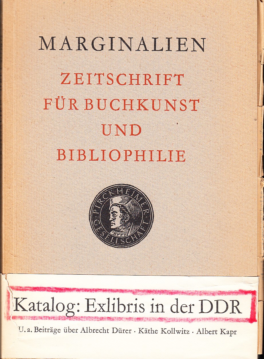 Marginalien. Zeitschrift für Buchkunst und Bibliophilie. Heft 41. Hrsg. von der Pirckheimer-Gesellschaft.