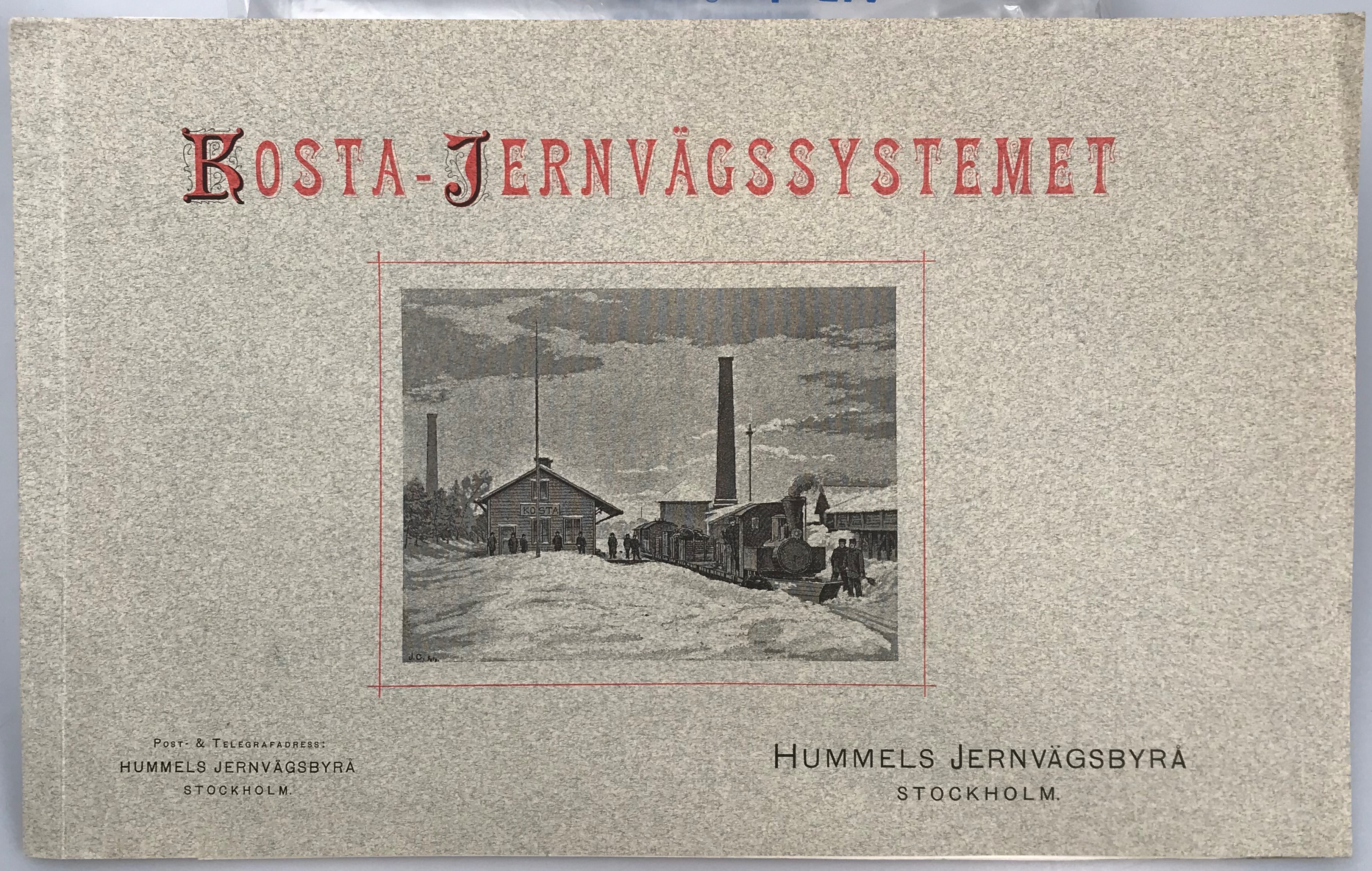 Kosta-Jernvägssystemet. [Utg. av] Hummels Jernvägsbyrå, Stockholm.