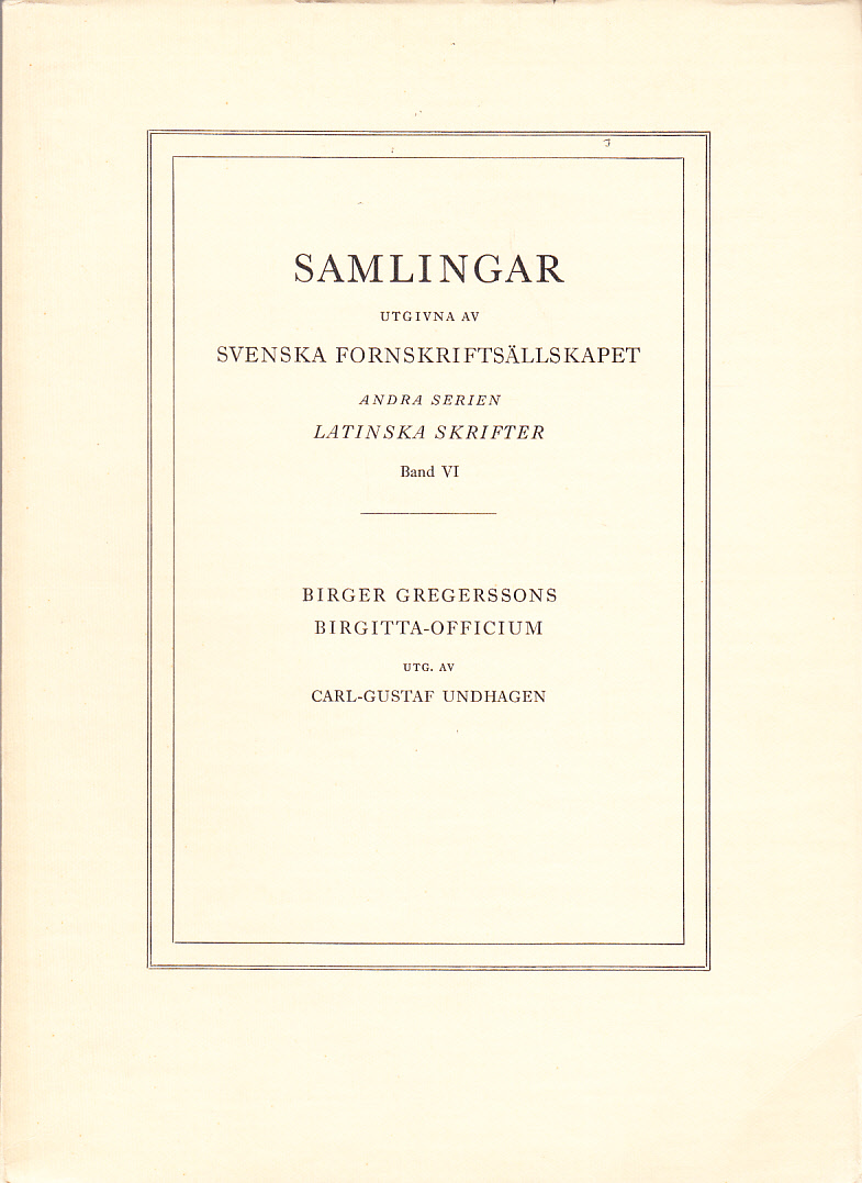 Birger Gregerssons Birgitta-officium.