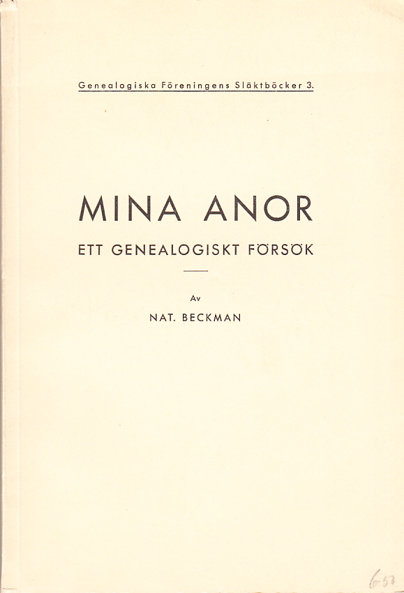 Mina anor. Ett genealogiskt försök.