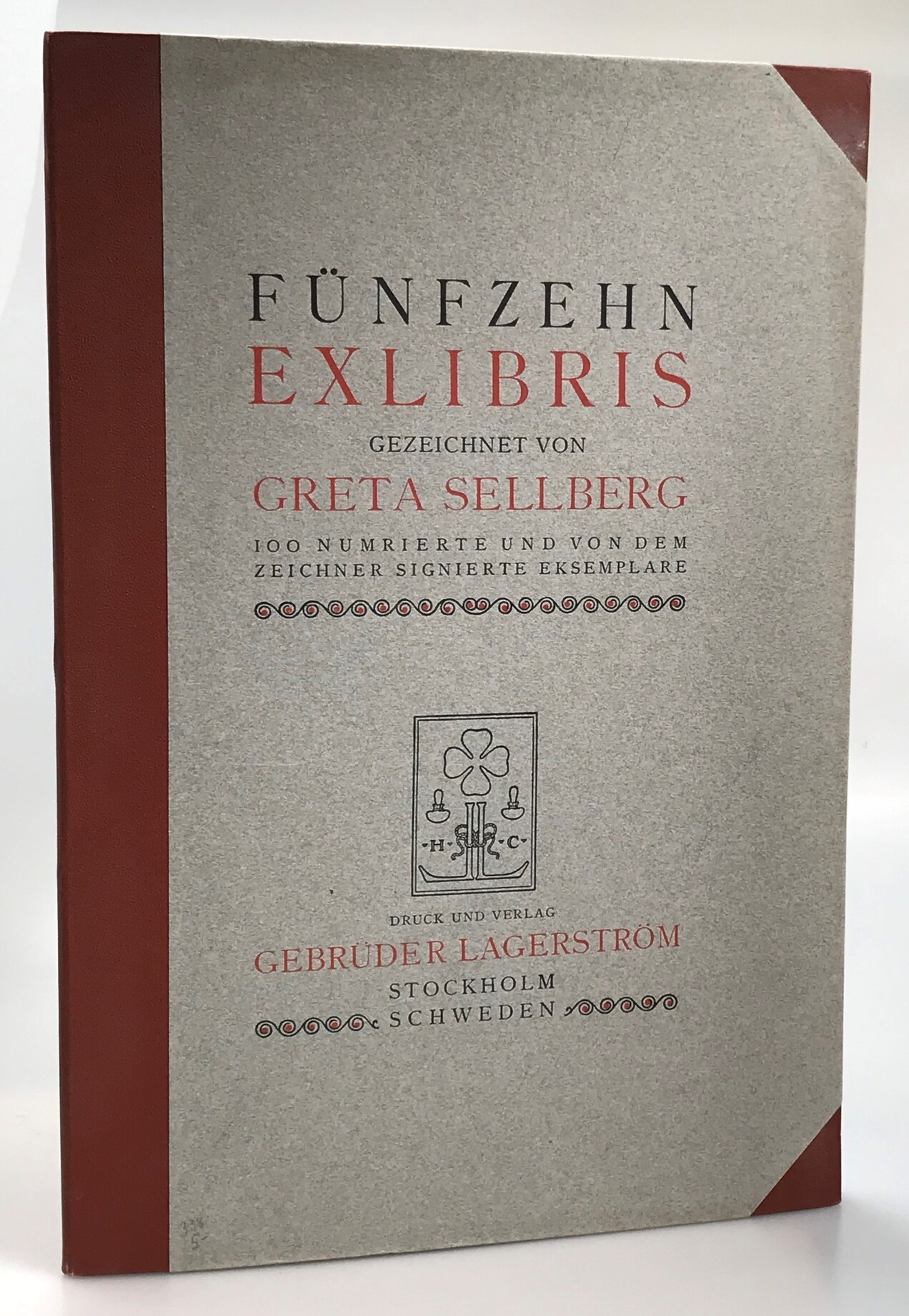 Fünfzehn Exlibris gezeichnet von Greta Sellberg.