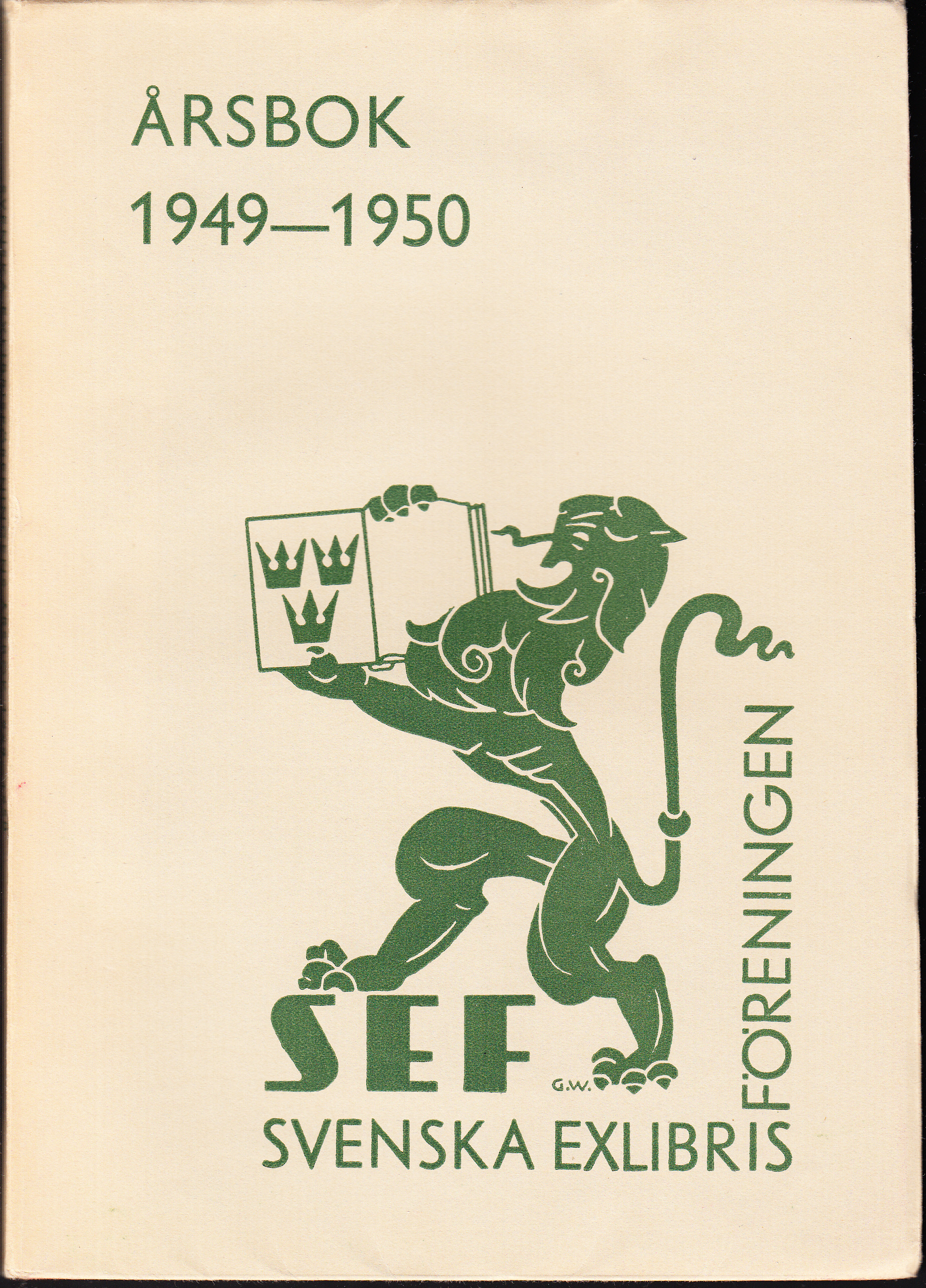 Svenska Exlibrisföreningens Årsbok 1949-1950 under redaktion av G. Abramson.