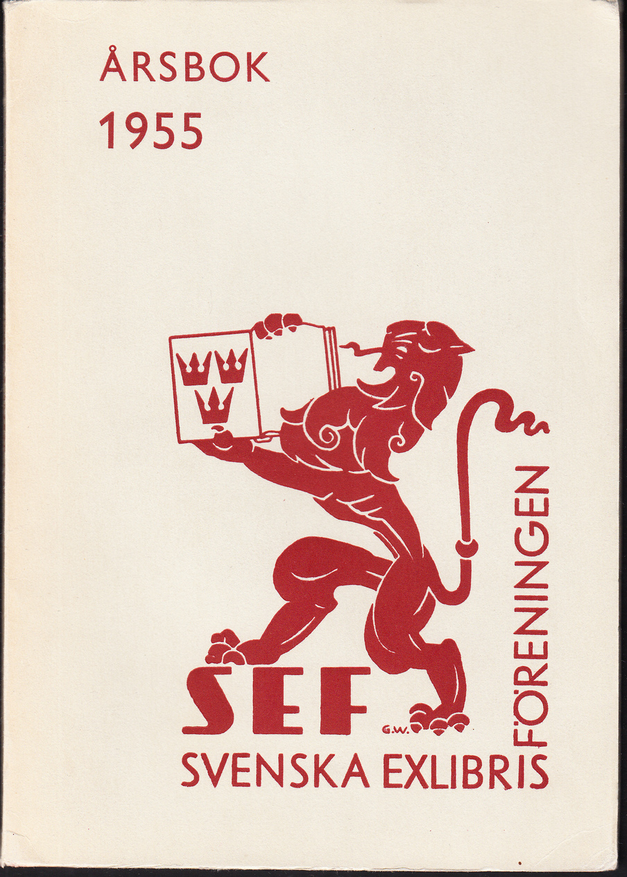 Svenska Exlibrisföreningens Årsbok 1955 under redaktion av Brita Stina Nordin-Pettersson.
