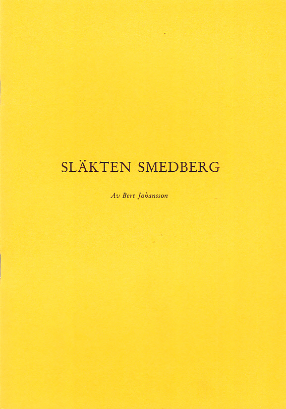 Släkten Smedberg. (Särtryck ur "Västgötalitteratur 1984").