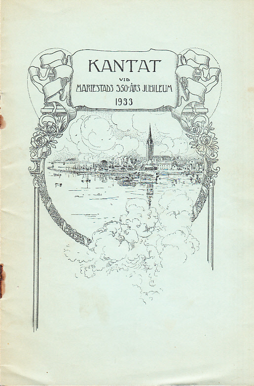 Kantat vid Mariestads 350-årsjubileum. Tonsatt av Ivar Widéen. Instrumenterad för orkester av Gotthard Franzén.