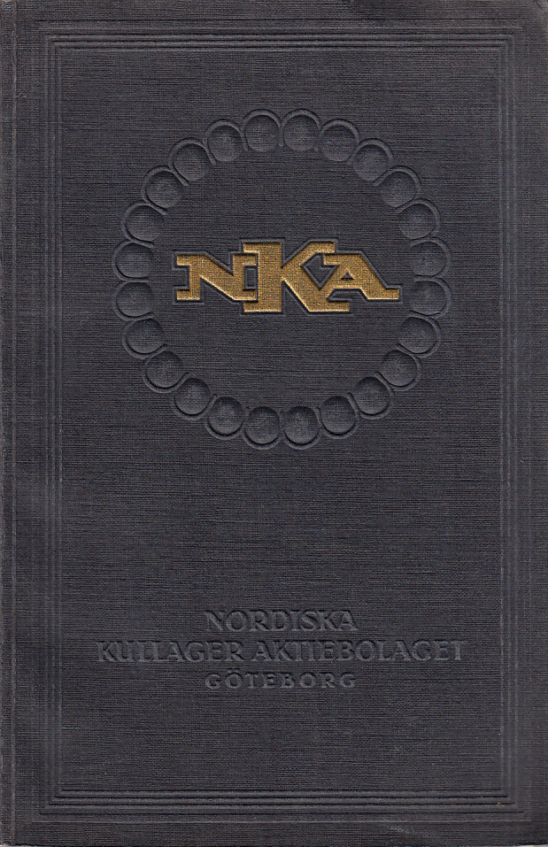 NKA. Huvudkatalog. Nordiska Kullager Aktiebolaget, Göteborg.