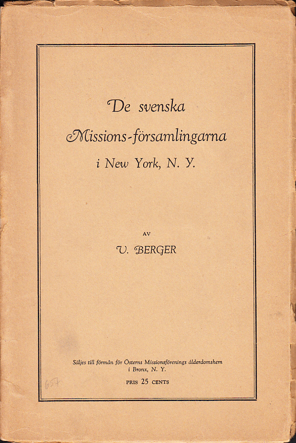 De svenska missions-församlingarna i New York, N.Y.