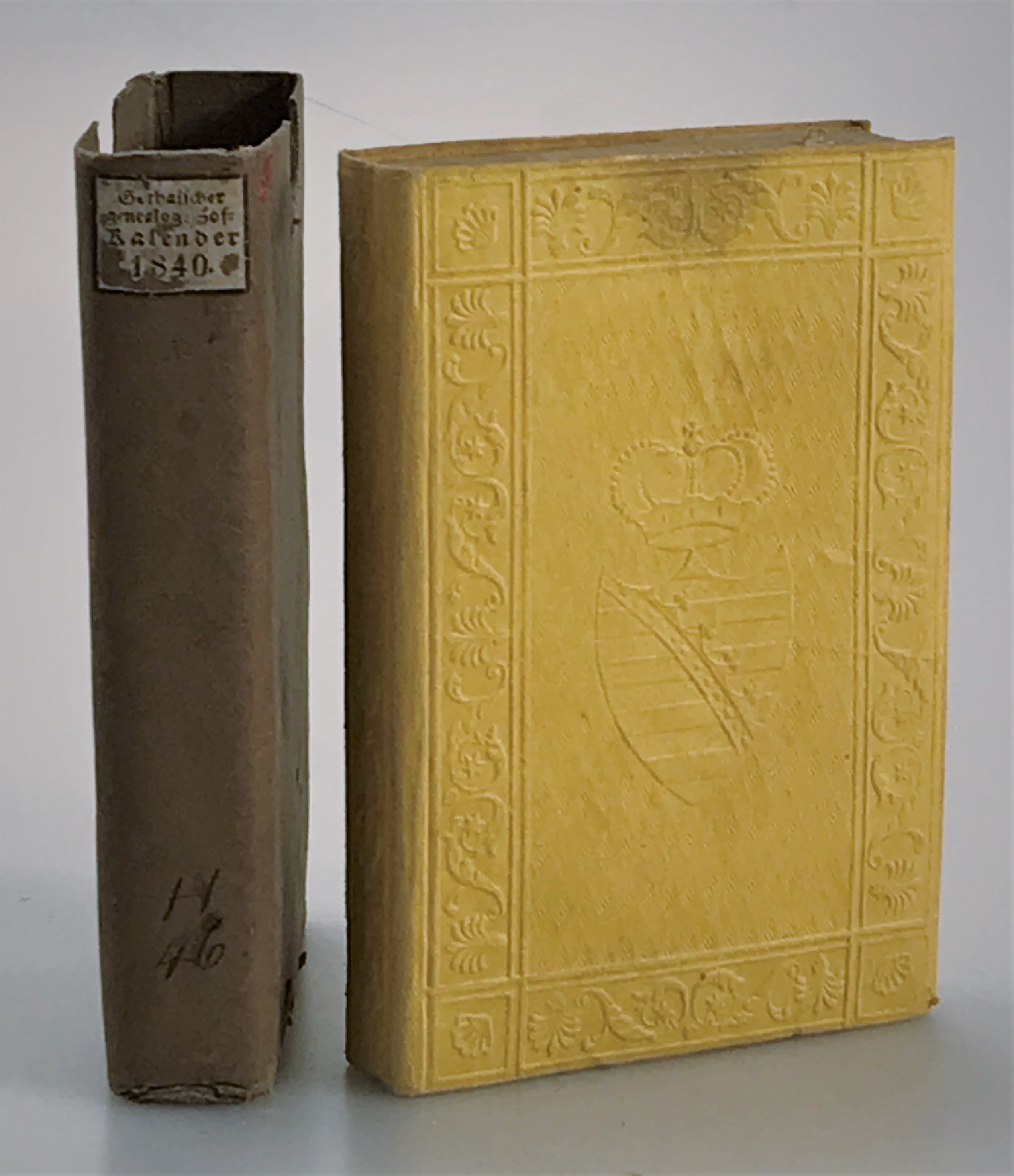 Gothaischer genealogischer hof-kalender auf das schalt-jahr 1840. Sieben und Siebzigster Jahrgang.