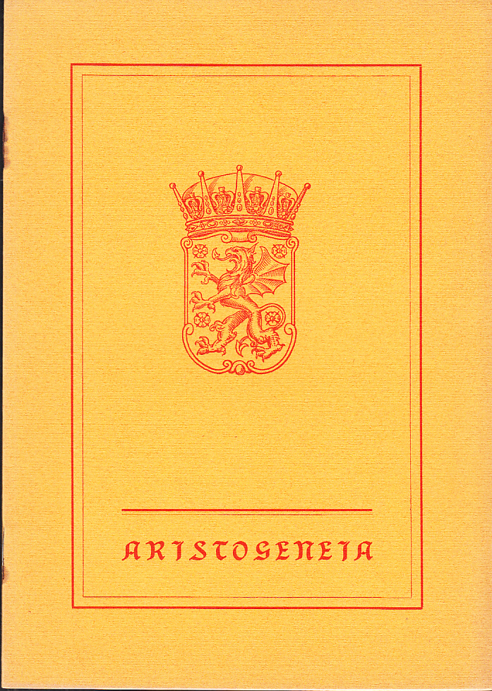 Aristogeneia. In memoriam patris incomparabilis Oscarii-Frederici Olavi Ostro-Gothi haec studia pie dedicavit Adelbertus Frederici. [Utg. av] Germanitas Genealogiæ Gothica.