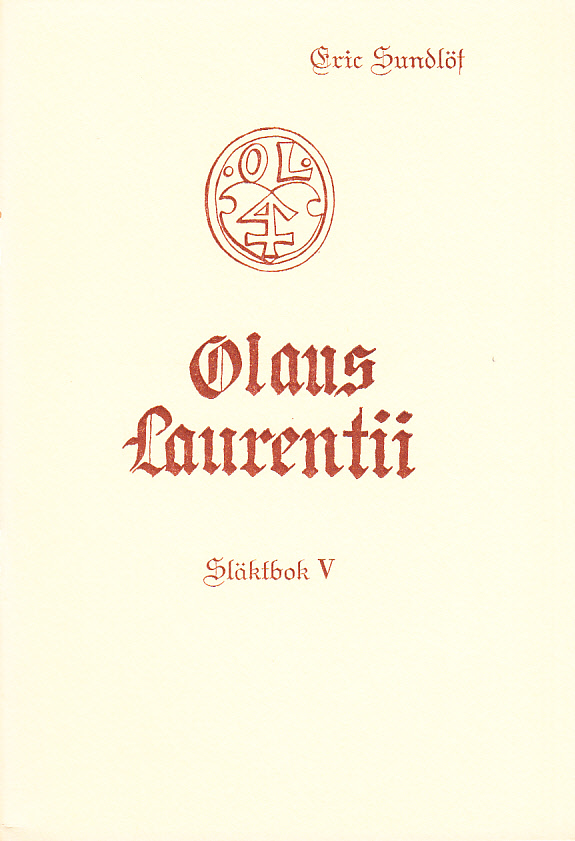 Olaus Laurentii. Släktbok V.