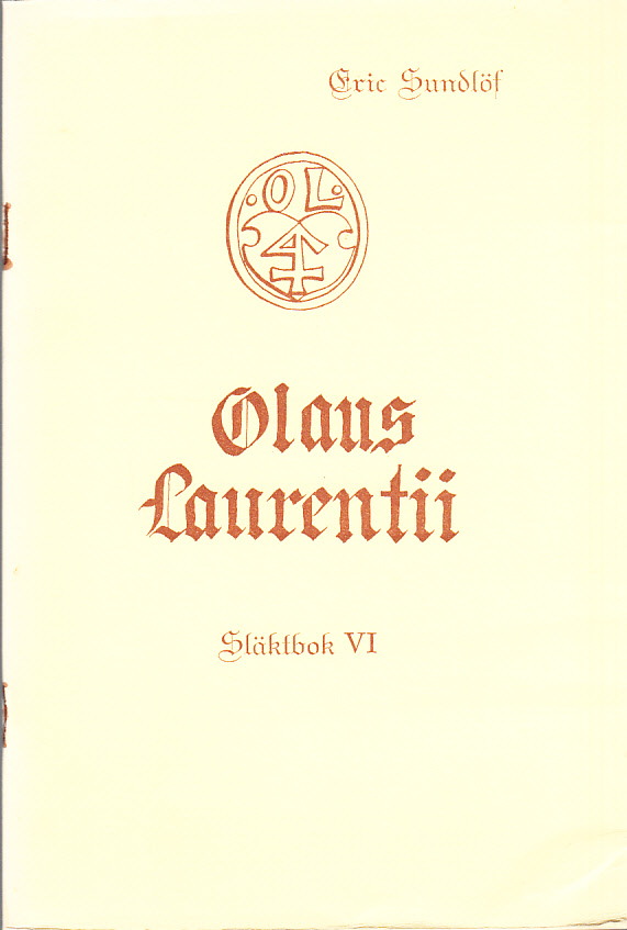 Olaus Laurentii. Släktbok VI.