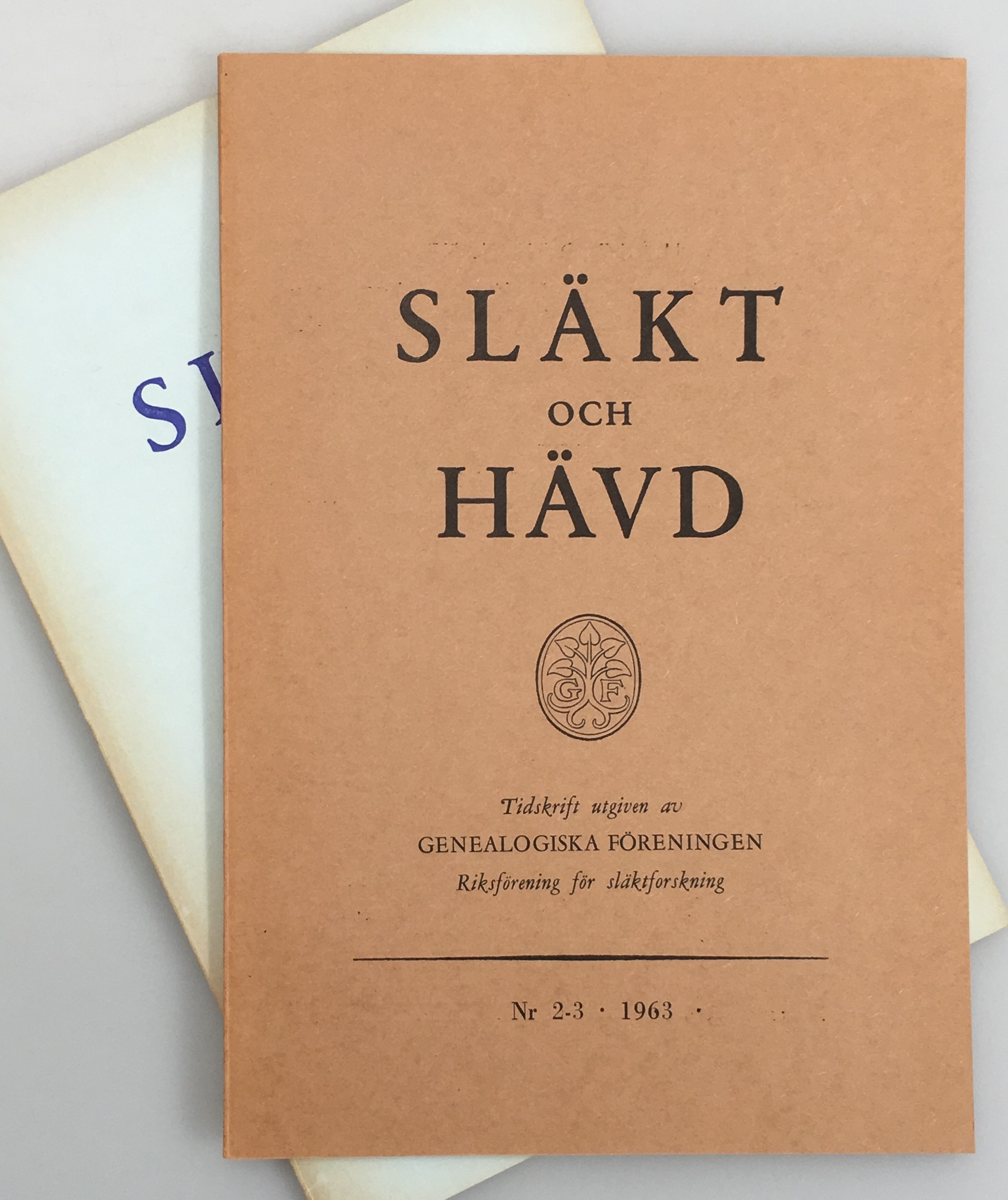 Släkt och Hävd 1963:1-3.