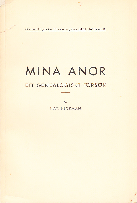 Mina anor. Ett genealogiskt försök.