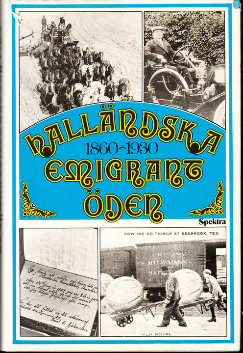 Halländska emigrantöden 1860-1930. Drömmen om Amerika - vision och verklighet. Denna bok bygger på material framtaget av studiecirklar och enskilda forskare i Hallands Bildningsförbunds länskampanj för emigrationsstudier. [Utg. av] Spektra.