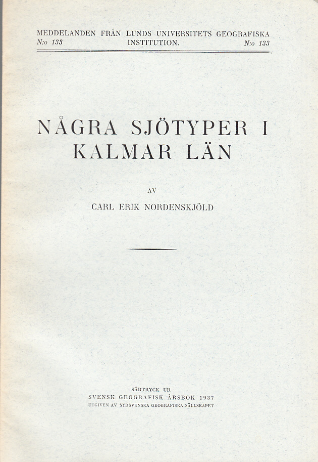 Några sjötyper i Kalmar län [= rubrik].