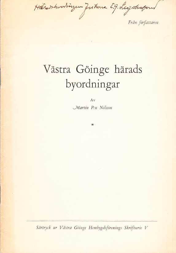 Västra Göinge härads byordningar.