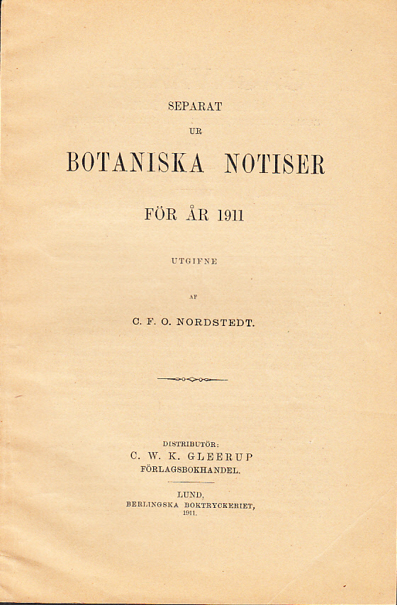 Några växtlokaler i Bohuslän och Göteborgstrakten [= rubrik].