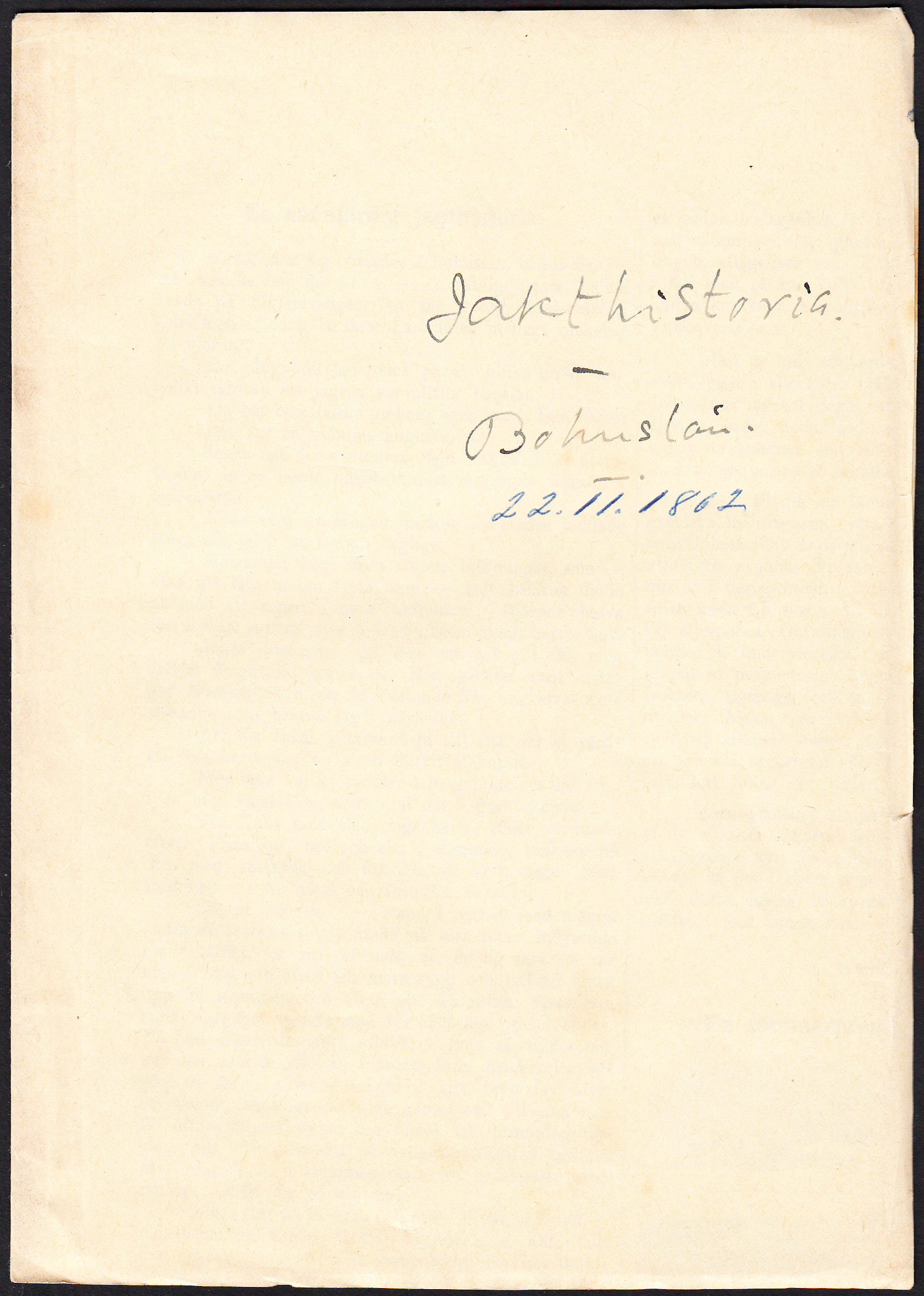 En sannfärdig jagthistoria. [= rubrik] [Undertecknad ‘H’].