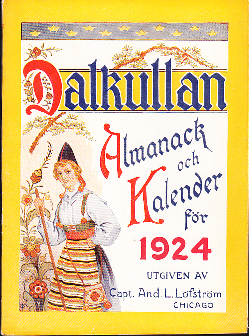 Dalkullan. Almanack och kalender för 1924. Med illustrerade skämtsamma uppsatser på vers och prosa, musikbilagor m.m. Tjugusjette årgången.