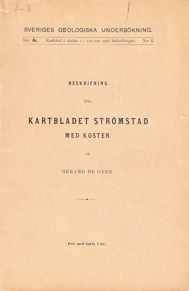 Beskrifning till kartbladet Strömstad med Koster.