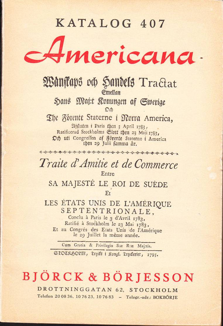 Katalog nr 407. Americana.