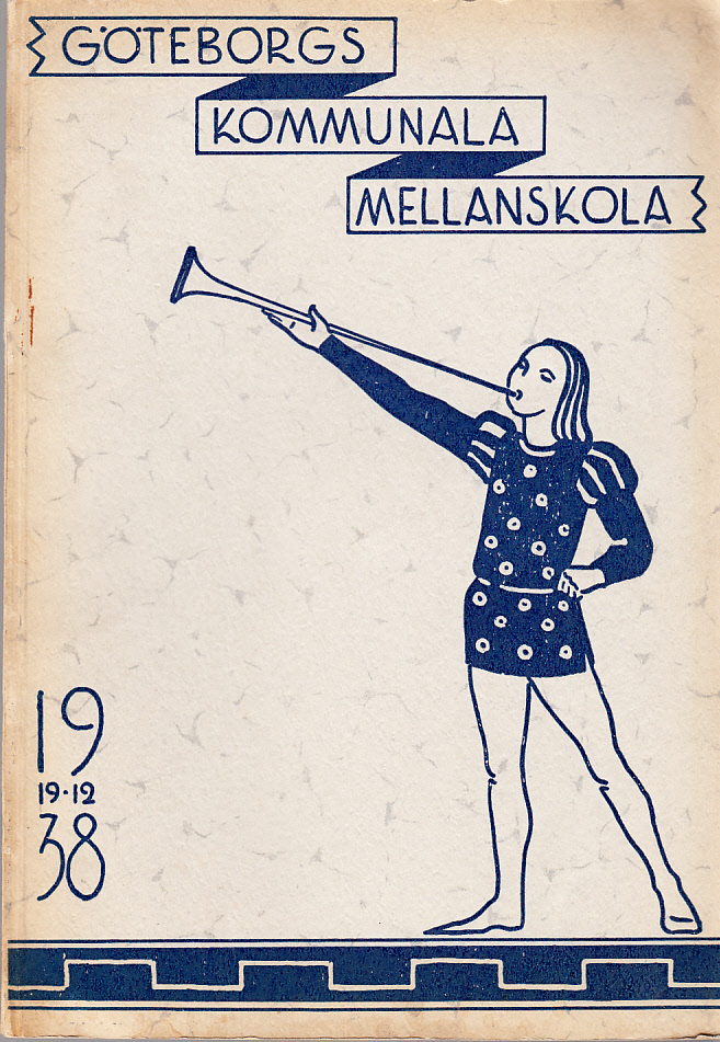 Mellanskolans tidning. Utgiven av Göteborgs kommunala mellanskola. Festnummer vid invigningen den 19 December 1938.