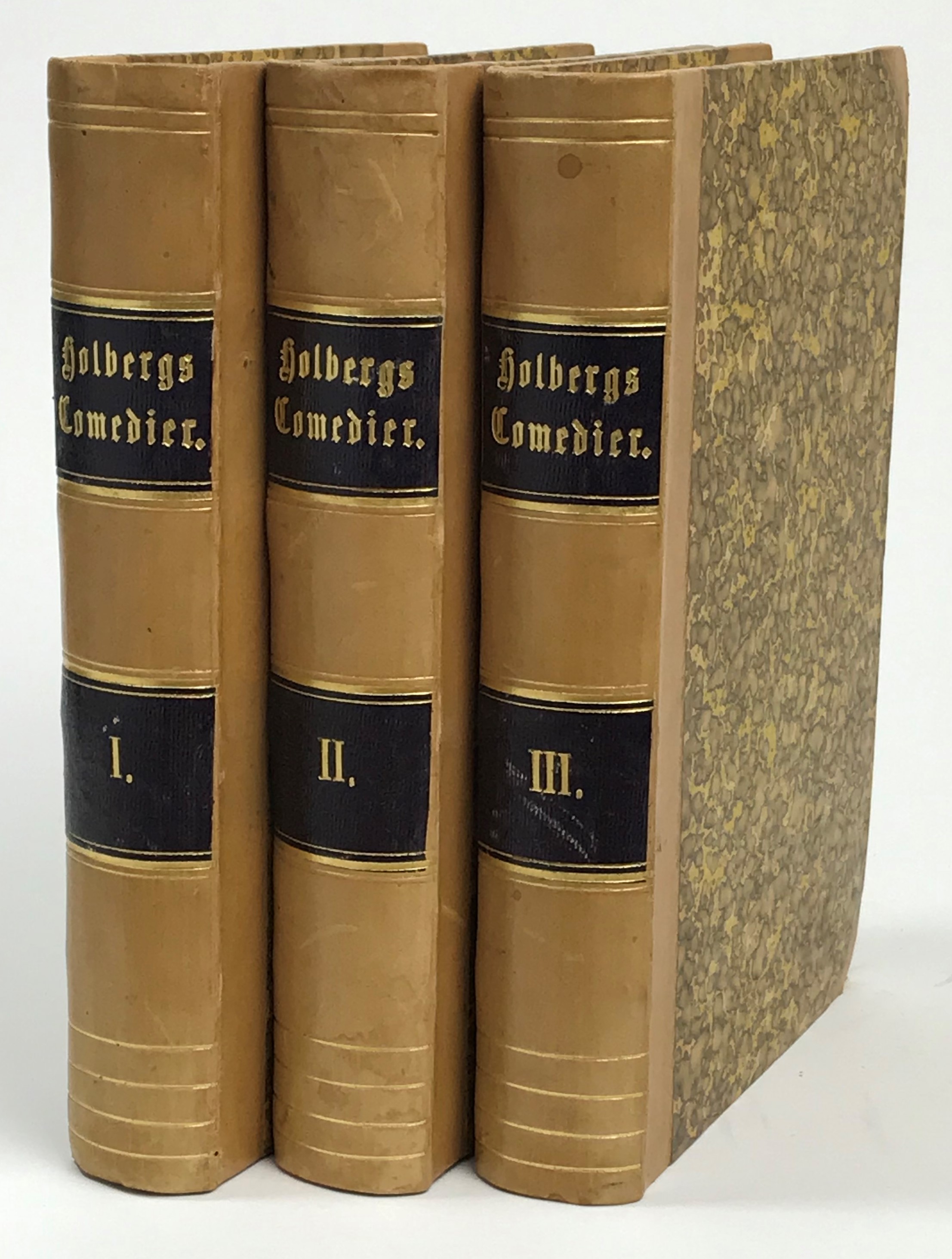 Holbergs comedier i tre bind udgivne ved F.L. Liebenberg. Første bind. [... Andet bind; ... Tredie bind].