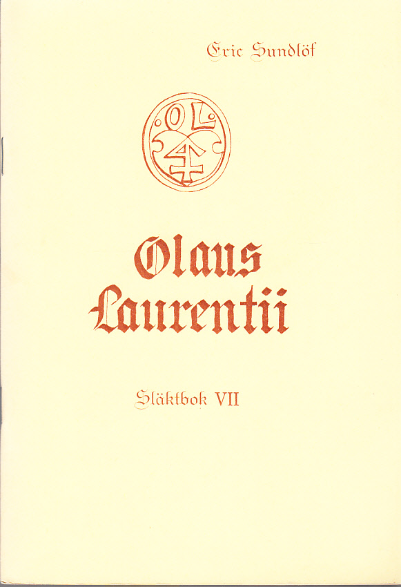 Olaus Laurentii. Släktbok VII.