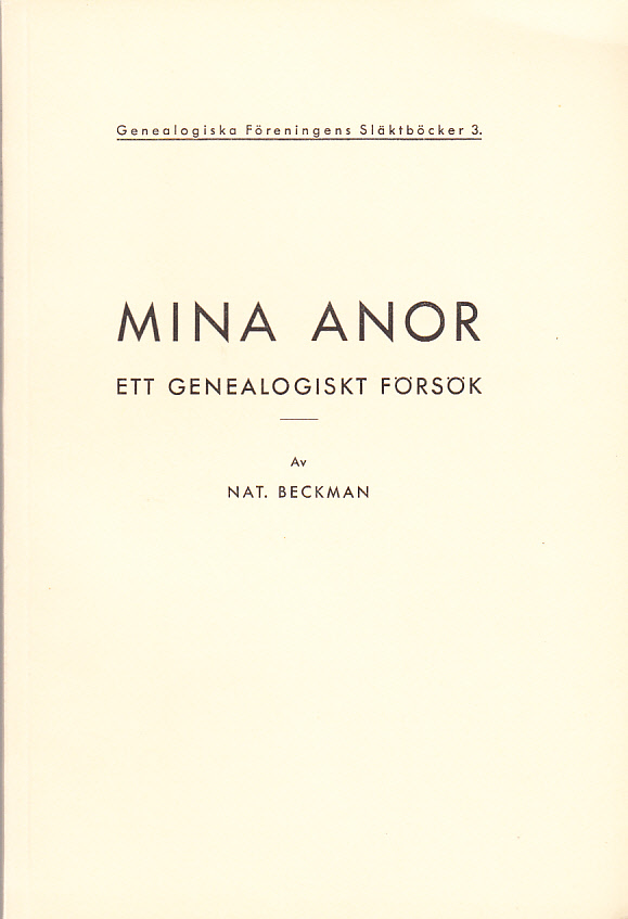 Mina anor. Ett genealogiskt försök.