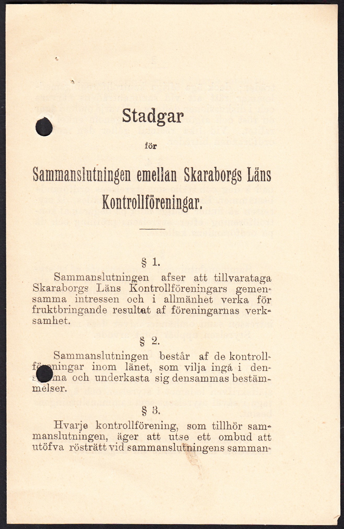 Stadgar för sammanslutningen emellan Skaraborgs län kontrollföreningar [= rubrik].