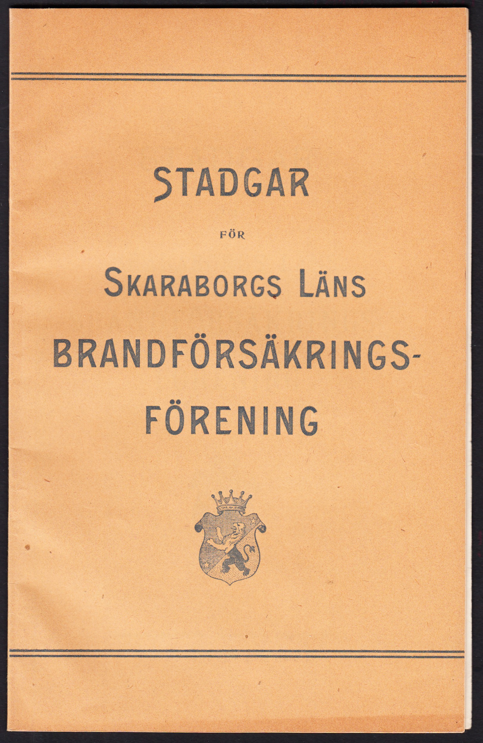Stadgar för Skaraborgs läns brandförsäkringsförening.