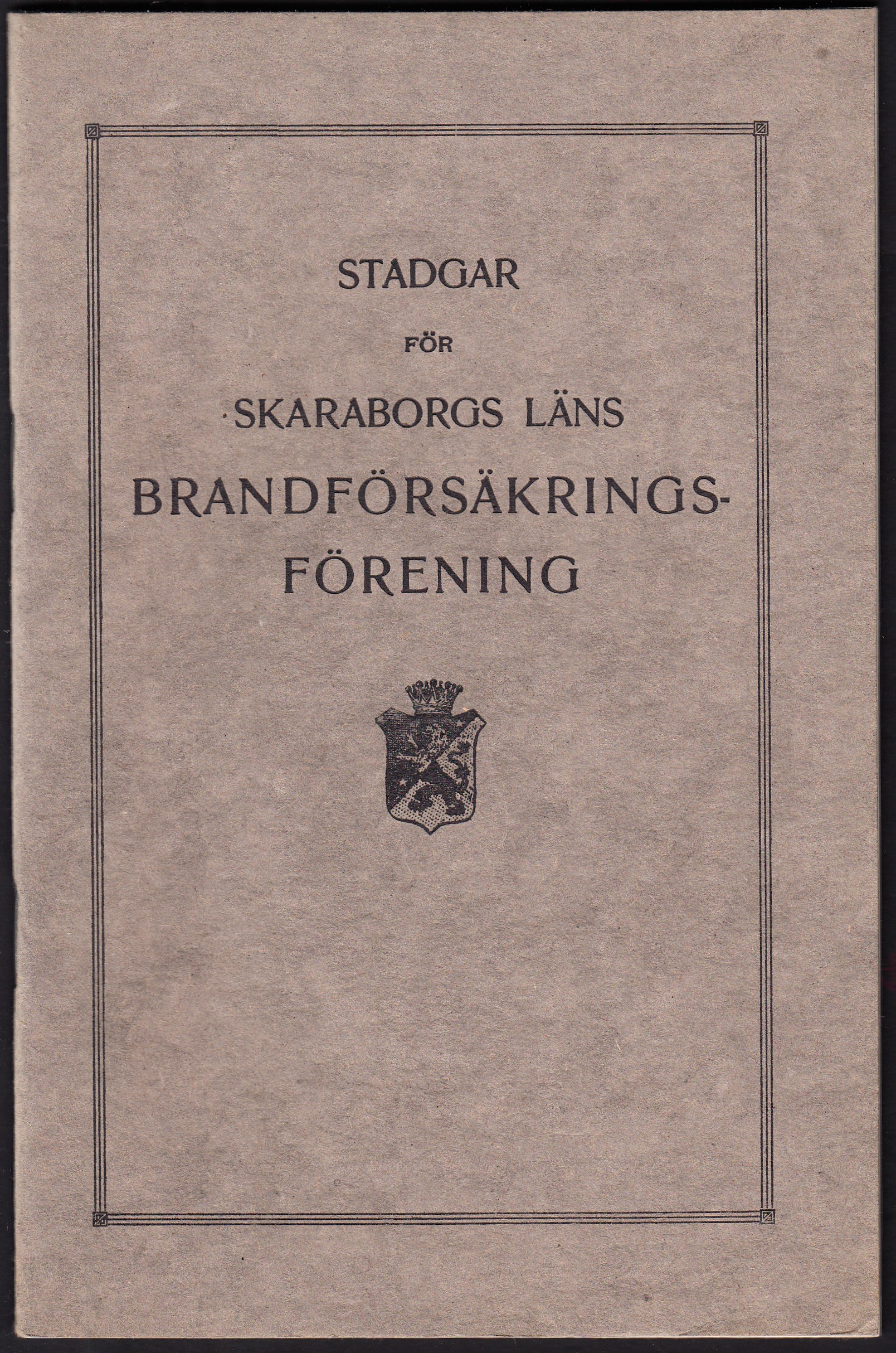 Stadgar för Skaraborgs läns brandförsäkringsförening.