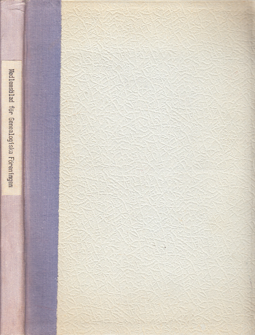 Genealogiska föreningens medlemsblad 1-50 (1934-1949).