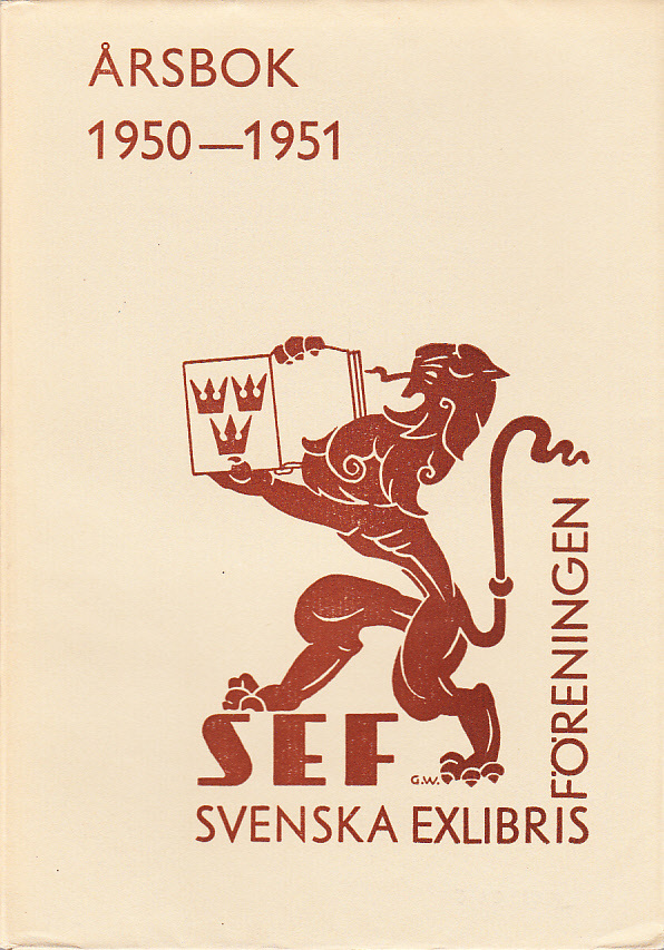 Svenska Exlibrisföreningens Årsbok 1950-1951 under redaktion av G. Abramson.