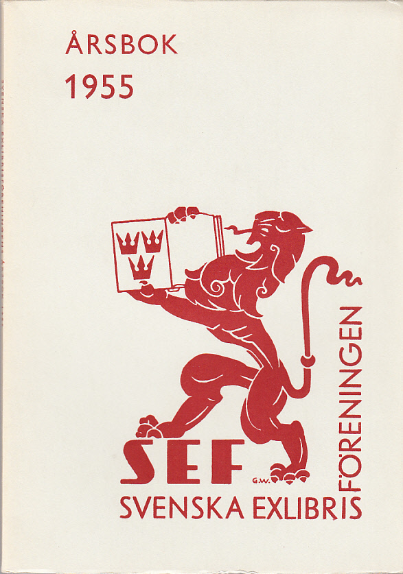 Svenska Exlibrisföreningens Årsbok 1955 under redaktion av Brita Stina Nordin-Pettersson.