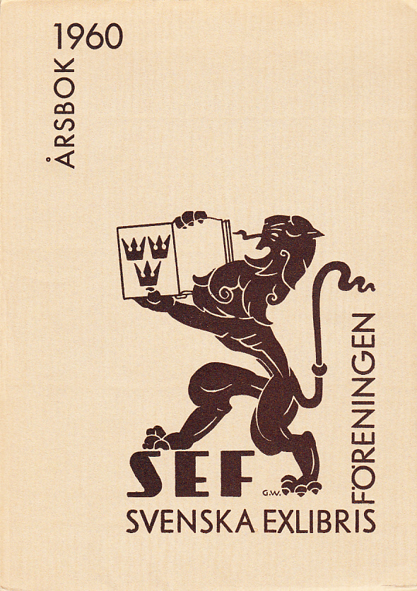 Svenska Exlibrisföreningens Årsbok 1960 under redaktion av Brita Stina Nordin-Pettersson.