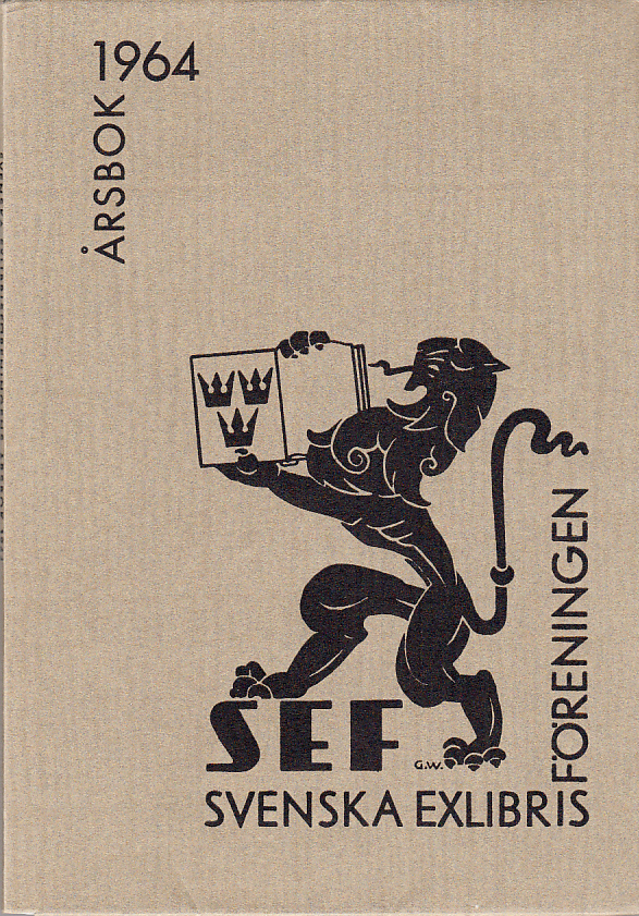 Svenska Exlibrisföreningens Årsbok 1964 under redaktion av Brita Stina Nordin-Pettersson.